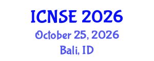 International Conference on Nanomaterials Science and Engineering (ICNSE) October 25, 2026 - Bali, Indonesia