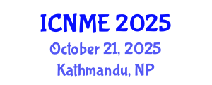 International Conference on Nanotechnology and Materials Engineering (ICNME) October 21, 2025 - Kathmandu, Nepal