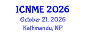 International Conference on Nanotechnology and Materials Engineering (ICNME) October 21, 2026 - Kathmandu, Nepal