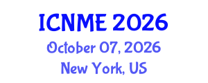 International Conference on Nanotechnology and Materials Engineering (ICNME) October 07, 2026 - New York, United States