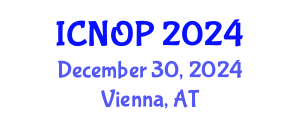International Conference on Nanotechnology, Optoelectronics and Photonics (ICNOP) December 30, 2024 - Vienna, Austria