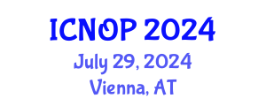 International Conference on Nanotechnology, Optoelectronics and Photonics (ICNOP) July 29, 2024 - Vienna, Austria