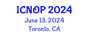 International Conference on Nanotechnology, Optoelectronics and Photonics (ICNOP) June 13, 2024 - Toronto, Canada