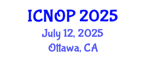 International Conference on Nanotechnology, Optoelectronics and Photonics (ICNOP) July 12, 2025 - Ottawa, Canada
