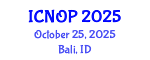 International Conference on Nanotechnology, Optoelectronics and Photonics (ICNOP) October 25, 2025 - Bali, Indonesia