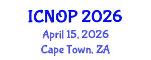 International Conference on Nanotechnology, Optoelectronics and Photonics (ICNOP) April 15, 2026 - Cape Town, South Africa