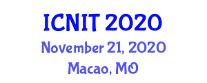 International Conference on Networking and Information Technology (ICNIT) November 21, 2020 - Macao, Macao