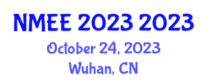 International Conference on New Materials for Environment and Energy (NMEE 2023) October 24, 2023 - Wuhan, China International Conference on New Materials for Environment and Energy (NMEE 2023) October 24, 2023 - Wuhan, China