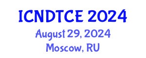 International Conference on Non-Destructive Testing in Civil Engineering (ICNDTCE) August 29, 2024 - Moscow, Russia