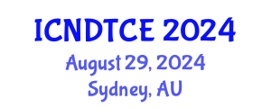 International Conference on Non-Destructive Testing in Civil Engineering (ICNDTCE) August 29, 2024 - Sydney, Australia