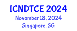 International Conference on Non-Destructive Testing in Civil Engineering (ICNDTCE) November 18, 2024 - Singapore, Singapore