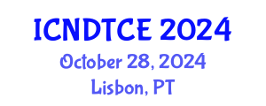 International Conference on Non-Destructive Testing in Civil Engineering (ICNDTCE) October 28, 2024 - Lisbon, Portugal