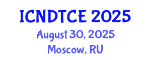 International Conference on Non-Destructive Testing in Civil Engineering (ICNDTCE) August 30, 2025 - Moscow, Russia