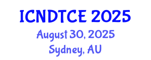International Conference on Non-Destructive Testing in Civil Engineering (ICNDTCE) August 30, 2025 - Sydney, Australia