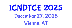 International Conference on Non-Destructive Testing in Civil Engineering (ICNDTCE) December 27, 2025 - Vienna, Austria