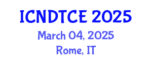 International Conference on Non-Destructive Testing in Civil Engineering (ICNDTCE) March 04, 2025 - Rome, Italy