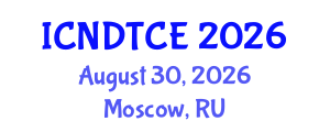 International Conference on Non-Destructive Testing in Civil Engineering (ICNDTCE) August 30, 2026 - Moscow, Russia