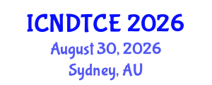 International Conference on Non-Destructive Testing in Civil Engineering (ICNDTCE) August 30, 2026 - Sydney, Australia