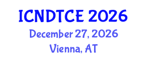 International Conference on Non-Destructive Testing in Civil Engineering (ICNDTCE) December 27, 2026 - Vienna, Austria International Conference on Non-Destructive Testing in Civil Engineering (ICNDTCE) December 27, 2026 - Vienna, Austria