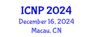 International Conference on Nuclear Physics (ICNP) December 16, 2024 - Macau, China