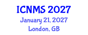 International Conference on Nursing and Midwifery Sciences (ICNMS) January 21, 2027 - London, United Kingdom International Conference on Nursing and Midwifery Sciences (ICNMS) January 21, 2027 - London, United Kingdom