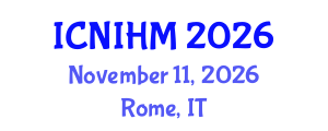 International Conference on Nursing Informatics and Healthcare Management (ICNIHM) November 11, 2026 - Rome, Italy