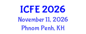 International Conference on Nutrition and Food Engineering (ICFE) November 11, 2026 - Phnom Penh, Cambodia International Conference on Nutrition and Food Engineering (ICFE) November 11, 2026 - Phnom Penh, Cambodia