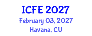 International Conference on Nutrition and Food Engineering (ICFE) February 03, 2027 - Havana, Cuba International Conference on Nutrition and Food Engineering (ICFE) February 03, 2027 - Havana, Cuba