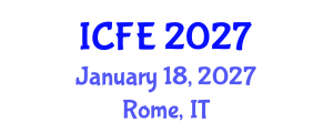 International Conference on Nutrition and Food Engineering (ICFE) January 18, 2027 - Rome, Italy International Conference on Nutrition and Food Engineering (ICFE) January 18, 2027 - Rome, Italy