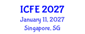 International Conference on Nutrition and Food Engineering (ICFE) January 11, 2027 - Singapore, Singapore International Conference on Nutrition and Food Engineering (ICFE) January 11, 2027 - Singapore, Singapore