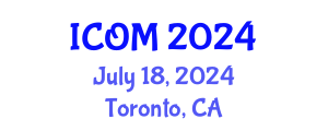 International Conference on Obesity Medicine (ICOM) July 18, 2024 - Toronto, Canada