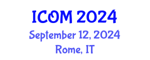International Conference on Obesity Medicine (ICOM) September 12, 2024 - Rome, Italy
