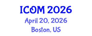 International Conference on Obesity Medicine (ICOM) April 20, 2026 - Boston, United States International Conference on Obesity Medicine (ICOM) April 20, 2026 - Boston, United States