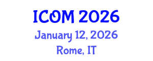 International Conference on Obesity Medicine (ICOM) January 12, 2026 - Rome, Italy International Conference on Obesity Medicine (ICOM) January 12, 2026 - Rome, Italy