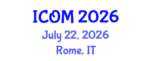 International Conference on Obesity Medicine (ICOM) July 22, 2026 - Rome, Italy International Conference on Obesity Medicine (ICOM) July 22, 2026 - Rome, Italy