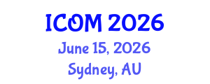 International Conference on Obesity Medicine (ICOM) June 15, 2026 - Sydney, Australia International Conference on Obesity Medicine (ICOM) June 15, 2026 - Sydney, Australia