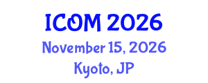 International Conference on Obesity Medicine (ICOM) November 15, 2026 - Kyoto, Japan International Conference on Obesity Medicine (ICOM) November 15, 2026 - Kyoto, Japan