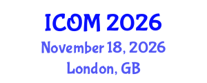 International Conference on Obesity Medicine (ICOM) November 18, 2026 - London, United Kingdom International Conference on Obesity Medicine (ICOM) November 18, 2026 - London, United Kingdom