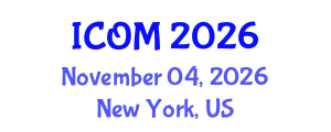 International Conference on Obesity Medicine (ICOM) November 04, 2026 - New York, United States International Conference on Obesity Medicine (ICOM) November 04, 2026 - New York, United States