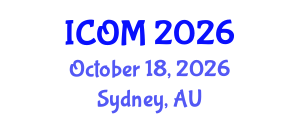 International Conference on Obesity Medicine (ICOM) October 18, 2026 - Sydney, Australia International Conference on Obesity Medicine (ICOM) October 18, 2026 - Sydney, Australia