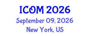International Conference on Obesity Medicine (ICOM) September 09, 2026 - New York, United States International Conference on Obesity Medicine (ICOM) September 09, 2026 - New York, United States