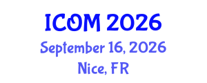 International Conference on Obesity Medicine (ICOM) September 16, 2026 - Nice, France International Conference on Obesity Medicine (ICOM) September 16, 2026 - Nice, France