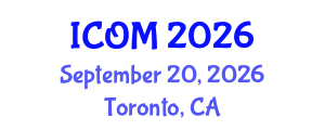 International Conference on Obesity Medicine (ICOM) September 20, 2026 - Toronto, Canada International Conference on Obesity Medicine (ICOM) September 20, 2026 - Toronto, Canada
