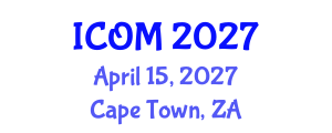 International Conference on Obesity Medicine (ICOM) April 15, 2027 - Cape Town, South Africa International Conference on Obesity Medicine (ICOM) April 15, 2027 - Cape Town, South Africa