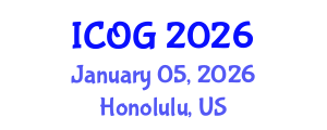 International Conference on Obstetrics and Gynaecology (ICOG) January 05, 2026 - Honolulu, United States International Conference on Obstetrics and Gynaecology (ICOG) January 05, 2026 - Honolulu, United States
