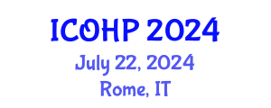 International Conference on Occupational Health Psychology (ICOHP) July 22, 2024 - Rome, Italy