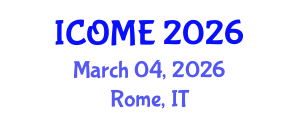 International Conference on Ocean and Marine Engineering (ICOME) March 04, 2026 - Rome, Italy