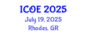 International Conference on Ocean Engineering (ICOE) July 19, 2025 - Rhodes, Greece