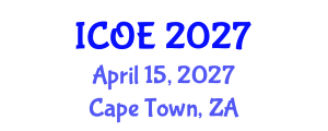 International Conference on Ocean Engineering (ICOE) April 15, 2027 - Cape Town, South Africa