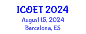 International Conference on Offshore Engineering and Technology (ICOET) August 15, 2024 - Barcelona, Spain